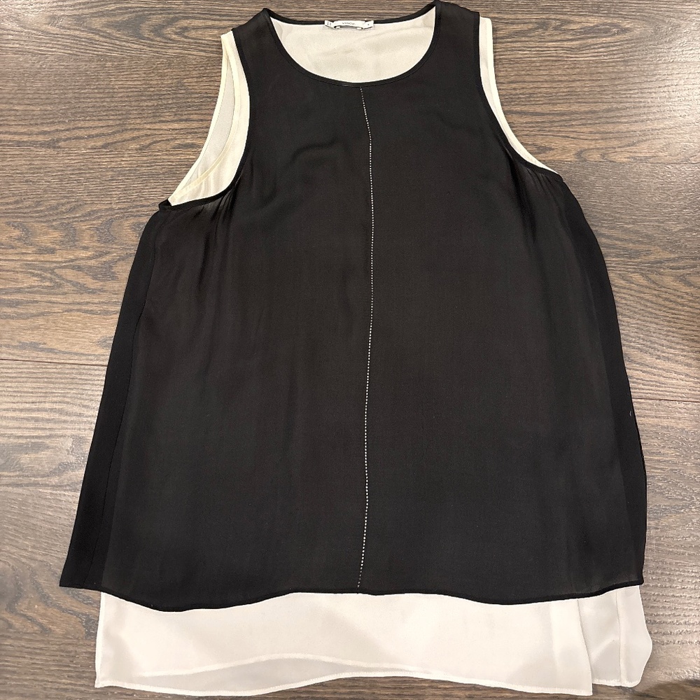 Vince double layer silk tank